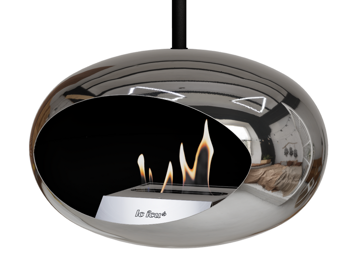 Bioethanol Deckenkamin - Le Feu DOME SKY SW/CHROME SILBER/RVS