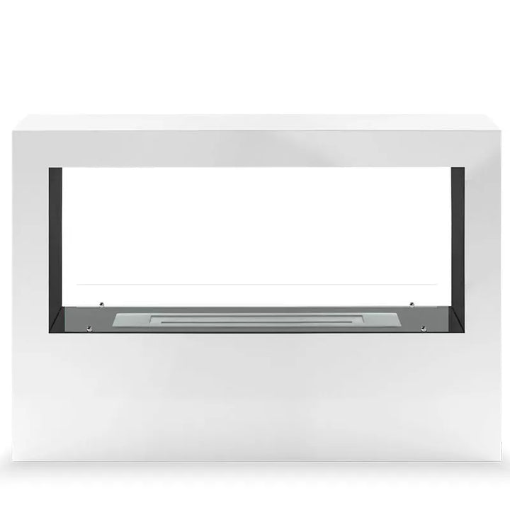 Freistehender Bioethanol Standkamin - ANDRO Weiss