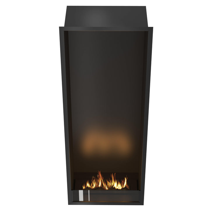 Bioethanol Einbau Kamin Einbaukamin Ofen Vertikal Selected 60x160x35cm mit Glas frontale Ansicht von Wild Flame