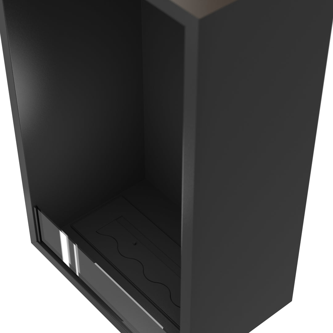 Bioethanol Einbau Kamin Ofen SELECTED Vertikal 70x140x35cm Nahaufnahme von Wild Flame