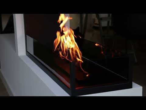 Dreiseitiger Bioethanol Einbaukamin U - SAINT 130